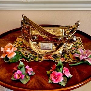 Beautiful gold sequins coach bag